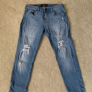 men’s hollister ripped jeans